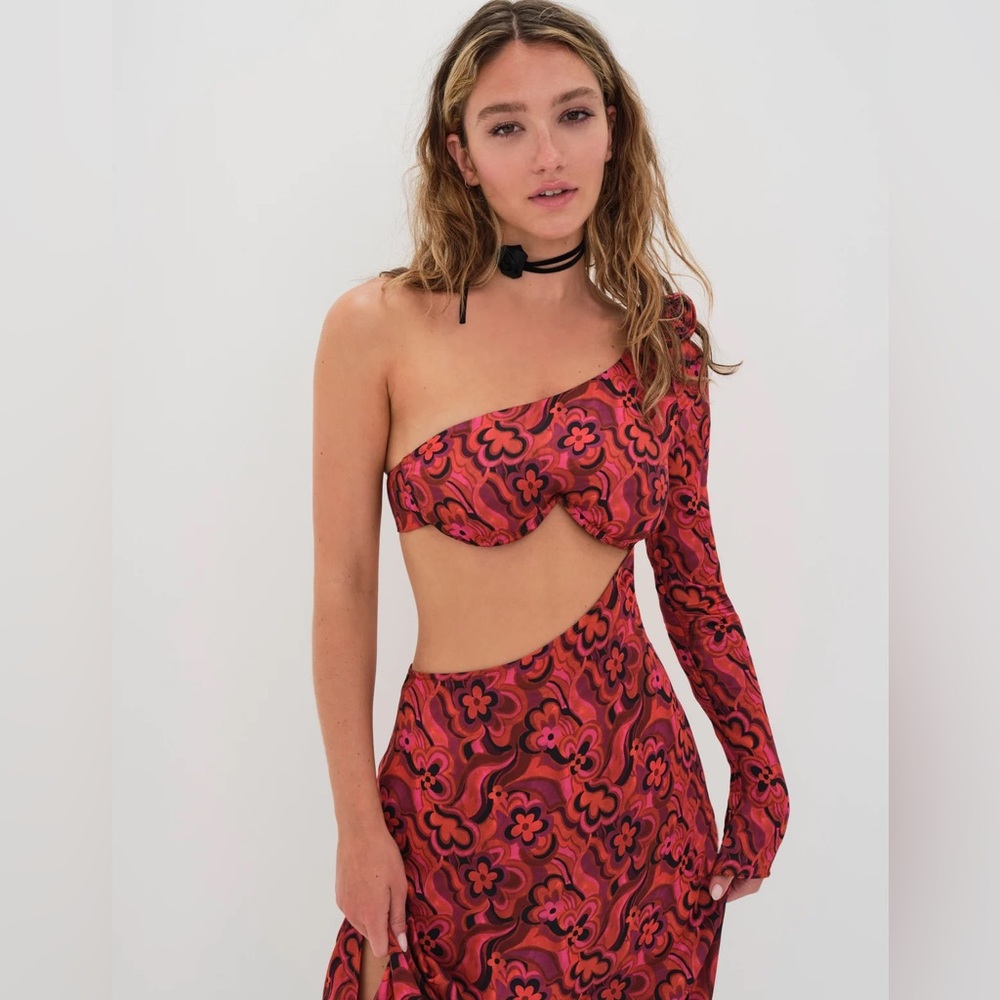 For Love & Lemons Davina Maxi Dress S NWT